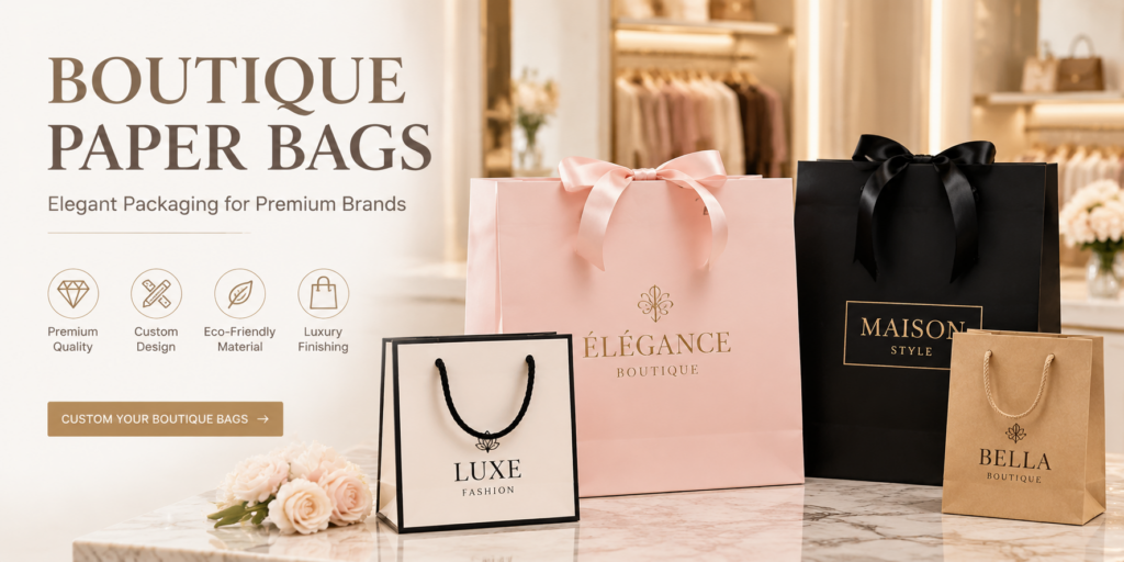 custom boutique taper bags