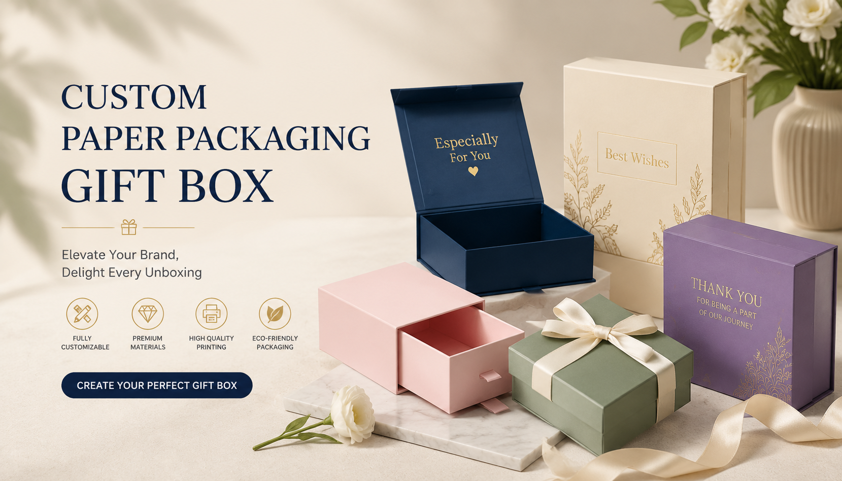 custom paper packaging gift box