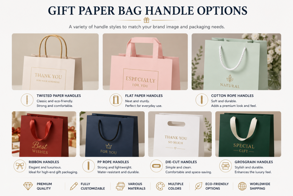 gift paper bag handle options