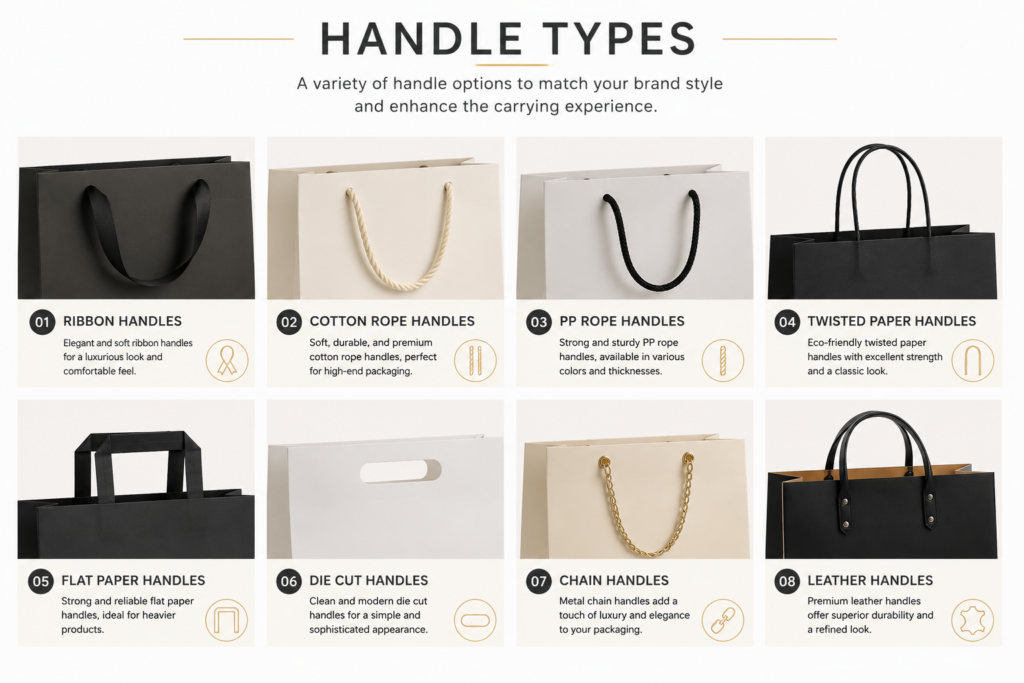 luxury paper bag handle types