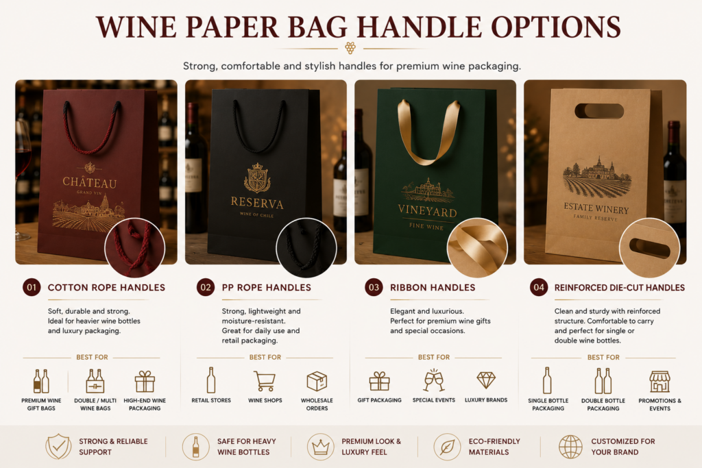 wine paper bag handle options