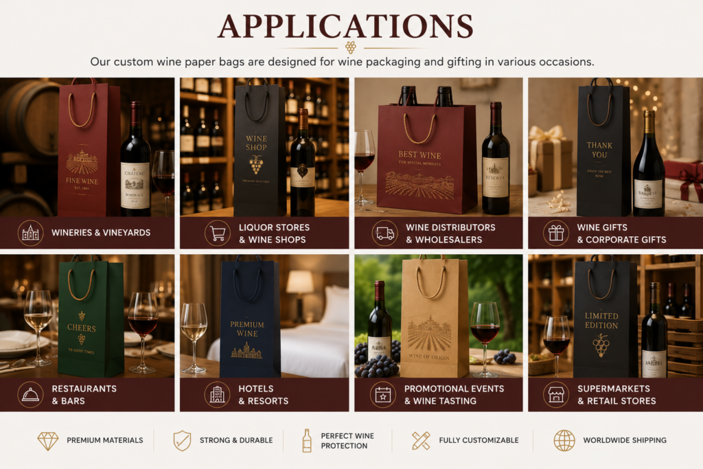 wine paper bags applications